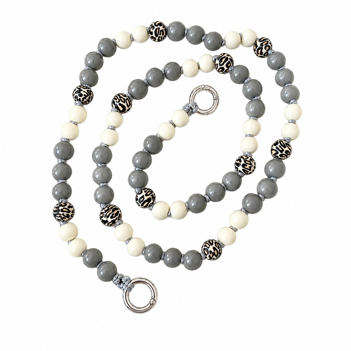 Handykette - Grau/Sand/Leo