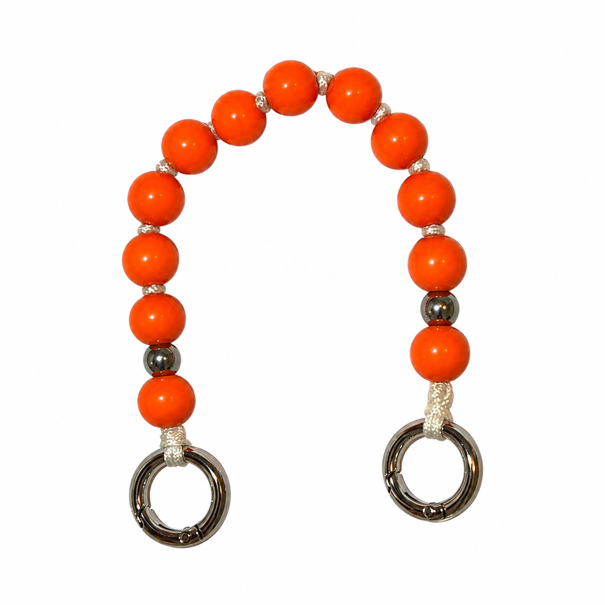 Schlüsselanhänger - Orange/silber